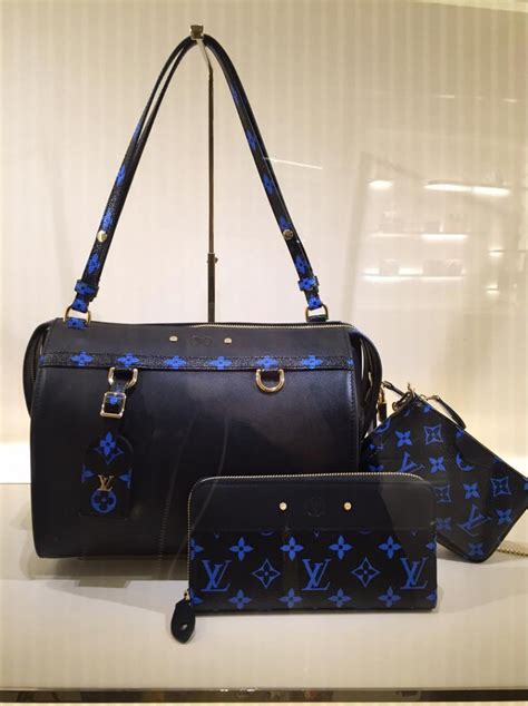 louis vuitton black and blue bag